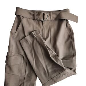 Banana Republic Slim Refined Stretch Cargo Pants Tapered Utility Women's 4 Brown